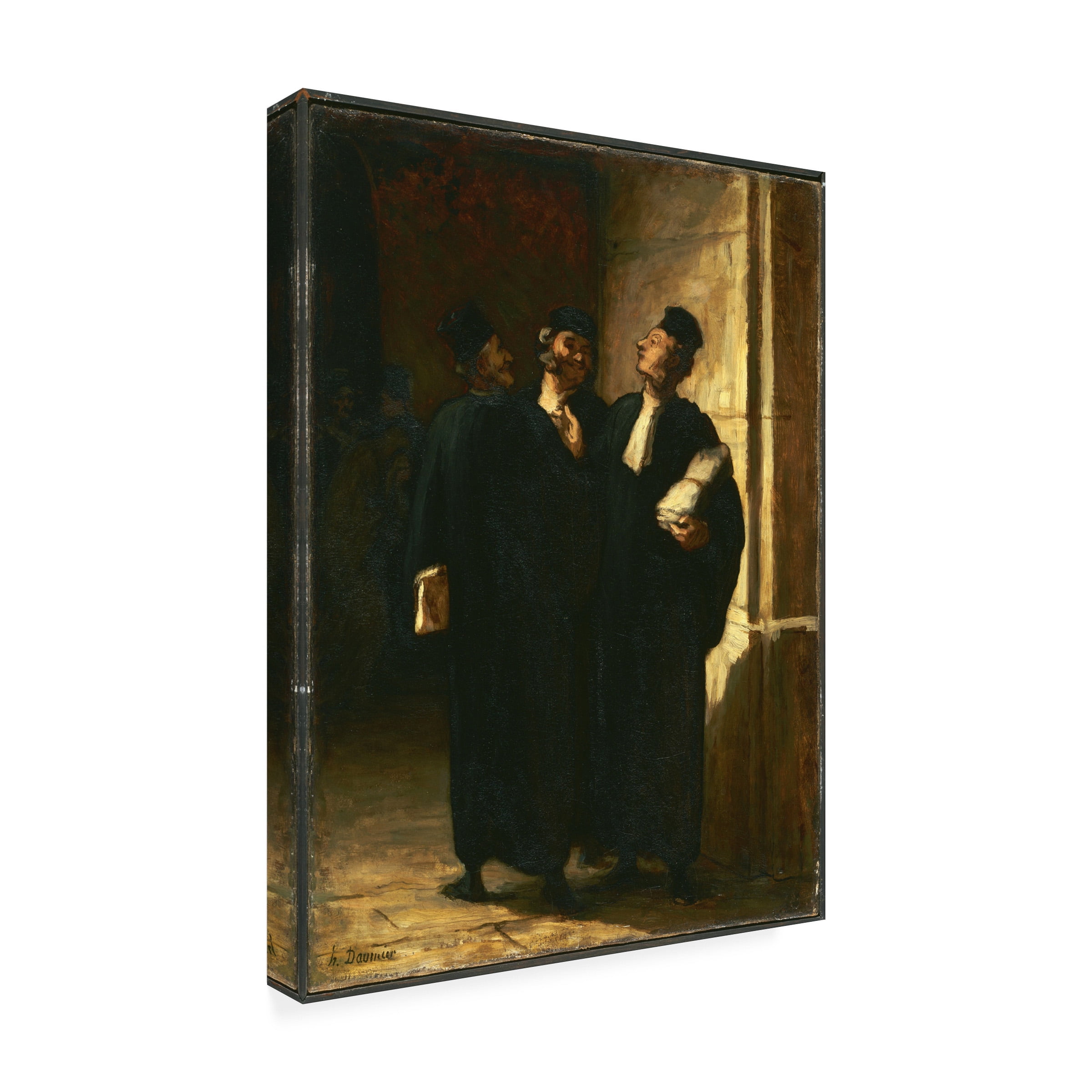 Daumier 'Three lawyers' Canvas Art