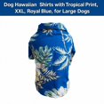 thumbnail image 3 of Dog Hawaiian Shirts with Tropical Print, Xxl, Royal Blue, for Large Dogs, 3 of 3