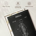 thumbnail image 6 of Elephant Stock Football Bw Patent Wall Art - Vertical Canvas Wall Art - Hallway Wall Decor - Patent Canvas - White And Black Decor - 34" x 51", 6 of 8