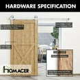 thumbnail image 4 of Homacer Brushed Nickel Sliding Barn Door Hardware Kit, for One/Single Door, 11ft Long Flat Track, Arrow Design Roller, Heavy Duty, for Interior & Exterior Use, 4 of 7