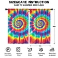 thumbnail image 2 of Blackout Kids Curtains,Colorful Tie Dye Star Mandala Pattern Childrens Insulated Curtains Set Of 2,Bedroom Essentials,Toddler Room Decor 52"x84", 2 of 5