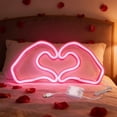 thumbnail image 6 of Yunuuuoa LED Heart Neon Light, USB Powered Romantic Decor for Valentine's Day, Bedroom, Party, Wall Art, Sparkling Mood Lighting, Durable Plastic, Gift for Anniversary, 6 of 7