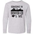 thumbnail image 3 of Inktastic Denver Colorado Someone Loves Me Skyline Long Sleeve Youth T-Shirt, 3 of 5