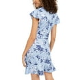thumbnail image 2 of City Studio Womens Flounce Fit & Flare Ruffled Dress, Blue, 1, 2 of 3
