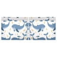 thumbnail image 3 of Whale Pattern Tier Curtains Tier Kitchen Living Room Bedroom Balcony 2 Panels 27x36 Inch, 3 of 8