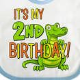 thumbnail image 4 of Inktastic It's My 2nd Birthday with Cute Green Alligator Boys or Girls Baby Bib, 4 of 4