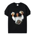 thumbnail image 1 of Men'S Retro Boxing Legend Pattern Cotton T-Shirt - 100% Cotton Crew Neck Street Top with Money & Belt Print, 180g Medium Stretch Fabric, All Season Casual Hip Hop, 1 of 6