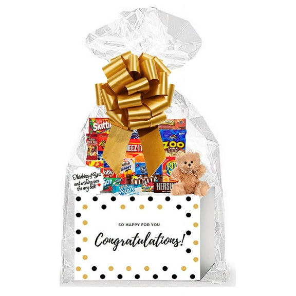 So Happy for You Congratulations Thinking of You Cookies, Candy & More Care Package Assortment Variety Gift Box Bundle Set