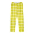 thumbnail image 4 of Bjutir Womens Pajamas Pants Classic Plaid Elastic Waist Side Pockets Trousers Casual Home Pants Yellow, 4 of 5
