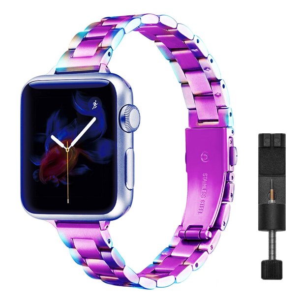 Correa fina de Metal para mujer para Apple Watch 38mm 40mm 41mm correa de pulsera delgada de acero inoxidable para iWatch SE 8/7/6/5/4/3/2/1 pulsera Tan Jianjun unisex