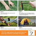 thumbnail image 4 of Piquets de Tente Robustes, 18cm, Alliage d'Aluminium 7075 pour Camping, Randonnée et Aventures en Plein Air, Forme Y pour une Puissance de Maintien Supérieure, Inclut Sac de Transport à Cordon, 4 of 5