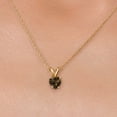 thumbnail image 3 of Gem Stone King 10K Yellow Gold Brown Smoky Quartz Pendant Necklace for Women | 0.44 Cttw | Gemstone Birthstone | Heart Shape 5MM | With 18 inch Chain, 3 of 6