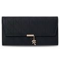 thumbnail image 1 of Women's Long Format Purse Large for Women PU Leather with 9 Card Slots Long Wallet Women's Purse Large with Zip Coin Compartment and Many Compartments, Modern, 1 of 6