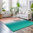 thumbnail image 3 of Large Area Rugs 5'x8', Teal Pink Ombre Carpet Runner Indoor Outdoor Rugs Home Decor Aesthetic, Contemporary Art Abstract Aesthetics Non Slip Mats Washable Accent Rug for Living Room Bedroom, 3 of 8