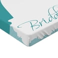 thumbnail image 2 of Ambesonne Party Fitted Sheet, Bride with Bridemaids, Twin Size, Turquoise Blue and White, 2 of 3