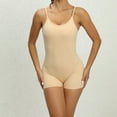 thumbnail image 2 of Timegard Womens Bodysuits with Built in Bras Scoop Neck Adjustable Strap Short Slim Yoga Rompers Fashion, 2 of 7