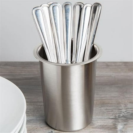 

Cal Mil 1017-SOLID Stainless Steel Utensil Cylinder-Solid - Silver