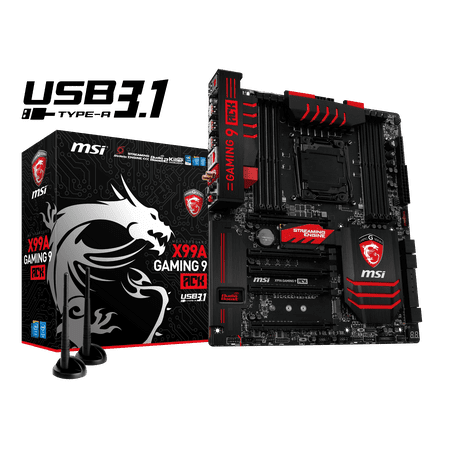 MSI X99A GAMING 9 ACK Extended ATX Desktop Motherboard w/ Intel X99