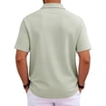 thumbnail image 5 of OIOLOYJM Mens Short Sleeve Polo Shirts Quick Dry Casual Lightweight Work Golf Shirts Breathable Classic Fit Soft Workout T-Shirt Light Gray S, 5 of 8
