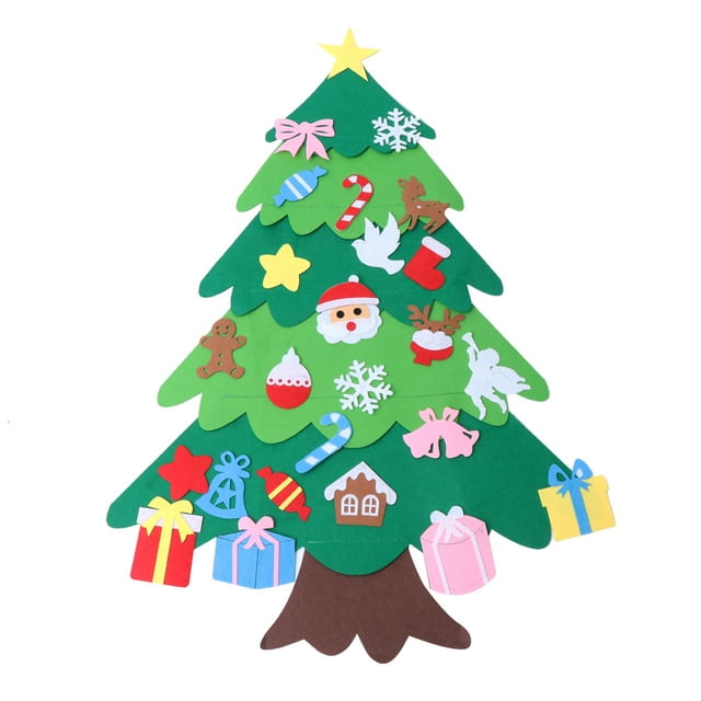 Niños DIY Ornamento del árbol de Navidad Niños creativos Artesanía Árbol de Navidad Accesorios de escritorio decorativos Accesorios de manualidades DIY para el aula de jardín de infantes