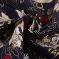 thumbnail image 3 of 1 Pieza de Tela de Retazos de Vintage en Tono Negro con Estampado de Carpas de Animales Y Estampado Floral Dorado, Hermoso Y de 59 1 metro perfecl Tela de retazos de algodón, 3 of 7