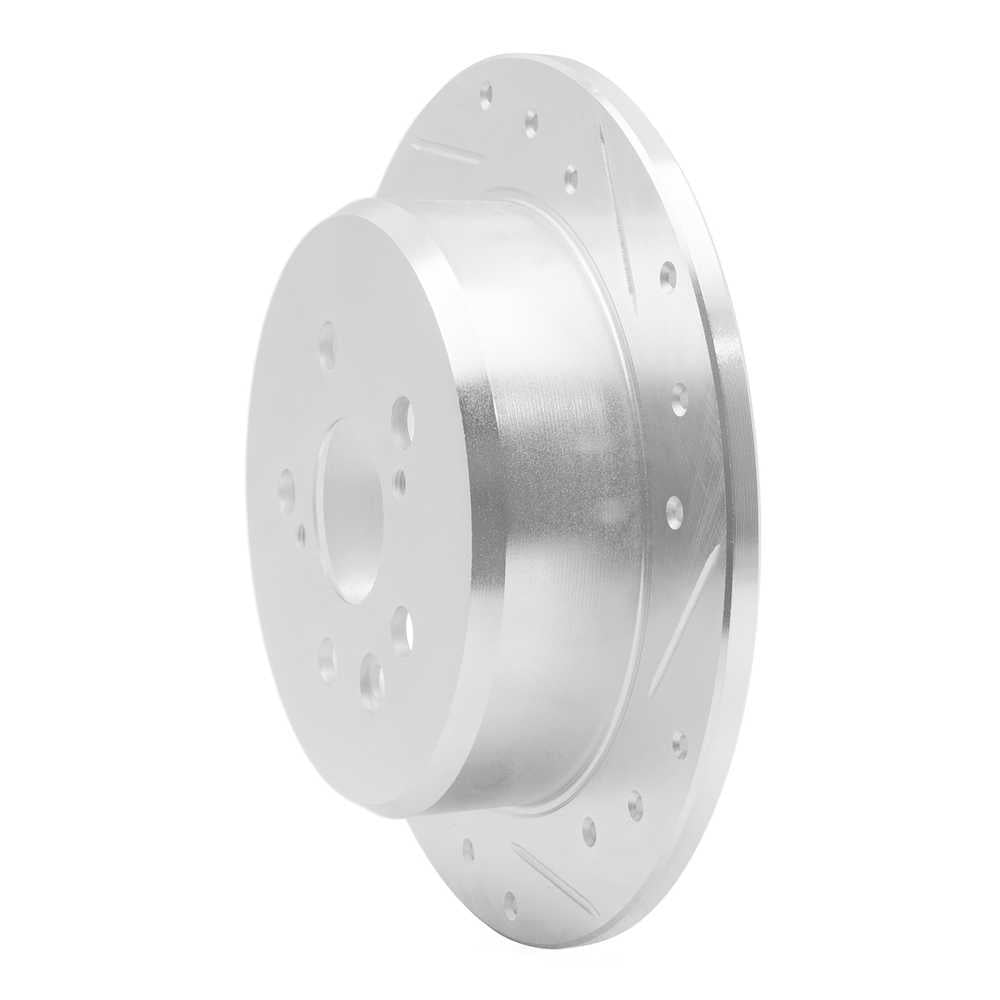 Dynamic Friction Company 631-76038R DFC Brake Rotor - Drilled And Slotted - Silver