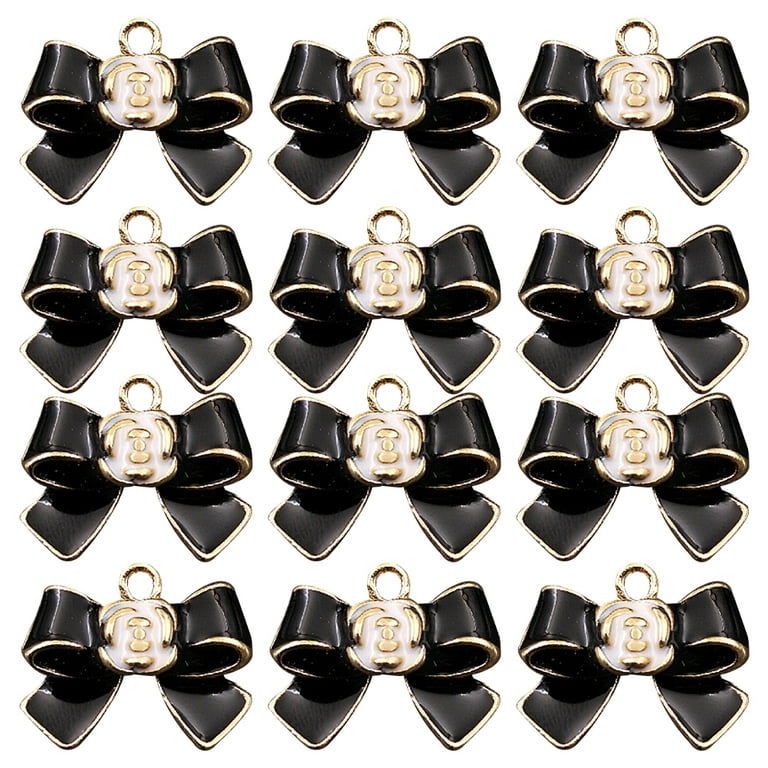 20Pcs Creative Bow Pendants Alloy Charms Jewelry Making Charms for