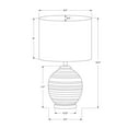 thumbnail image 2 of Monarch Specialties Lighting, 17"h, Table Lamp, Black Ceramic, Ivory / Cream Shade, Transitional, 2 of 5