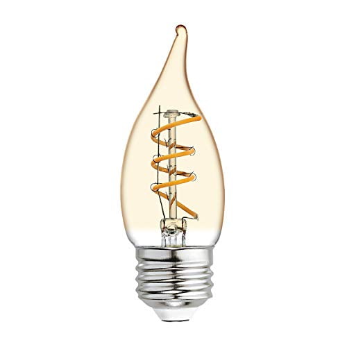 GE Lighting 36494 Amber Glass Light Bulb Dimmable LED Vintage Style