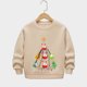 thumbnail image 5 of Sudadera sin capucha para niños, con estampado navideño, cuello redondo, manga larga, forro polar, para niños de talla mediana a grande, blusa de poliéster para niños., 5 of 5
