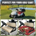 thumbnail image 4 of Yuyamidu Red Christmas Golf Cart Seat Cover for 2 Seats Santa Claus Club Car Seat Blanket with Front Pockets Golf Cart Accessories Decor Comfortable and Keeps Warm in Winter, 4 of 7