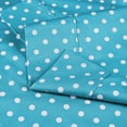 thumbnail image 3 of Superior 600 Thread Count Solid 4-Piece Luxury Cotton Blend Aqua Sheet Set, Full, 3 of 11