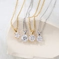 thumbnail image 6 of 2.00 Ct YG Plated Sterling Silver Cushion Cut Moissanite Solitaire Pendant Necklace for Women – Square Dainty Jewelry Gift, 6 of 6