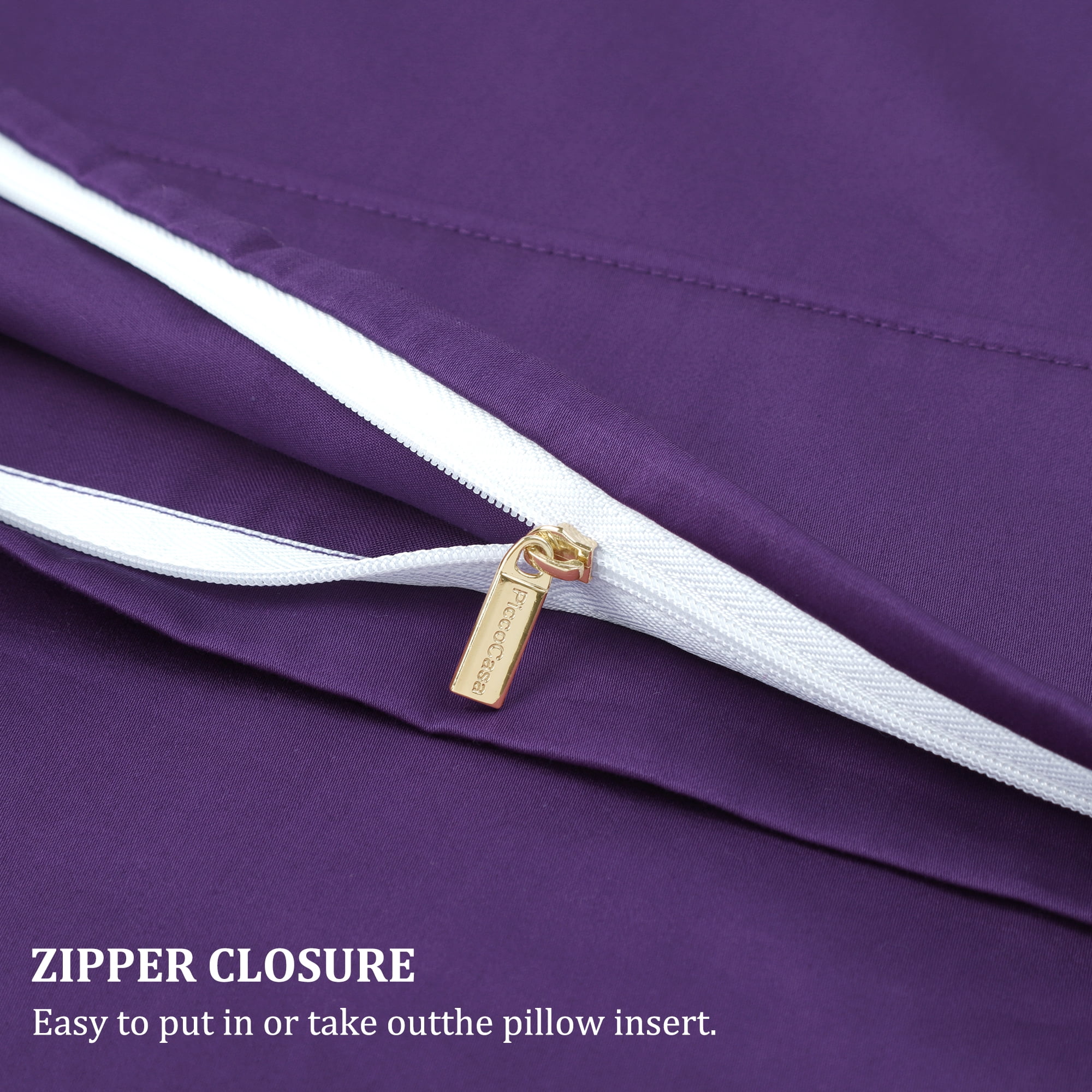 Unique Bargains 20"x 55" 1PC Zipper Closure Body Pillow Cover Grape