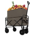 thumbnail image 2 of GDF Studio Minimeetall Multi-Use Collapsible Wagon with Plastic Liner and Cover Set, Expandable Utility Cart, Olive Green, 2 of 16