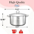 thumbnail image 3 of Alpine Cuisine Stainless Steel Pot with Lid 3.6 Quart - Heavy Duty, Commercial Grade Cookware Dutch oven, 3 of 8