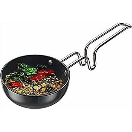 iKonbi Non-Stick Aluminium Tadka Pan/ Vagariya/frying pan (Black)