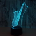 thumbnail image 3 of YSTIAN Saxophone Night Lights for Kids, 3D LED Illusion Lamp 16 Colors Changing Nightlight with USB Powered, Touch & Remote Control Birthday Gift for Boys Girls Kids Baby, 3 of 8