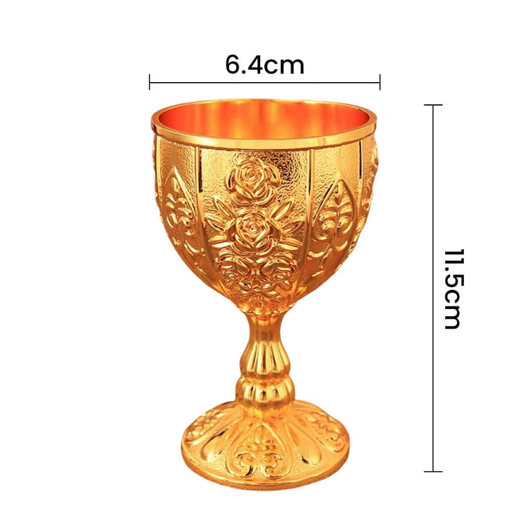 Bent Flower Glass Cup, Medieval Style Goblet, Transparent Vertical