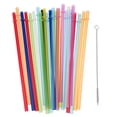 thumbnail image 2 of 25 uds pajitas para beber pajitas de plástico reutilizables cóctel para Yuyangstore Pajas de beber reutilizables, 2 of 8