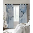 thumbnail image 2 of Blackout Curtains for Bedroom, Marble Blue Room Darkening Window Drapes for Living Room, Modern Abstract Ink Painting Luxury Thermal Insulated Grommet Curtains, 52x54 inch, 2 Panels, 2 of 9