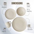 thumbnail image 3 of American Atelier, Round, Reactive Speckled Cream Stoneware Dinnerware Set, 4-Piece, 3 of 7