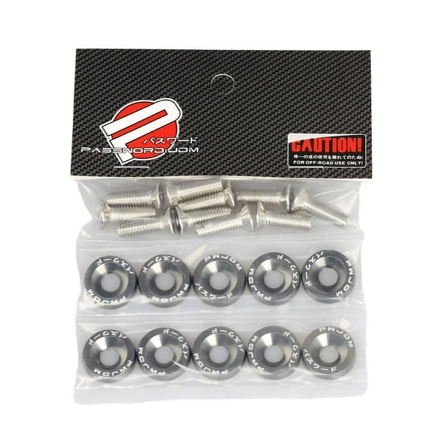 Ruiboury M6 for Fender Washers Spare Part High Reliability Sturdy Engine Bay Dress up Kit Black Titanium