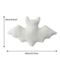 thumbnail image 3 of 16 Inch Halloween Bat Plush Pillow - Black Bat Shaped Throw Pillow for Couch, Sofa & Bed, Gothic Decor, Spooky Stuffed Cushion for Home & Car, 3 of 5