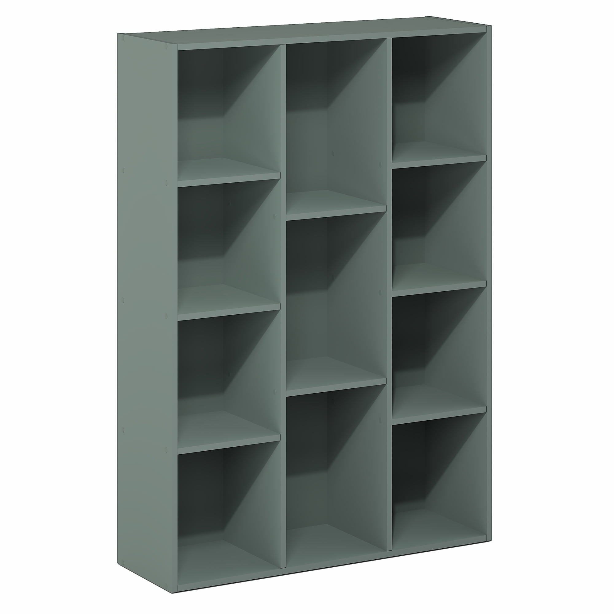 Furinno LUDER 11-Cube Reversible Bookcase in Sage Green