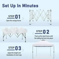 thumbnail image 3 of SUMMIT LIVING 10 x 10 ft Pop-up Canopy Tent Straight Legs Instant Canopy for Outside with Wheeled Bag - White, 3 of 8