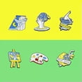 thumbnail image 5 of K-KED alien drawing board brooch Starry Cup Dance Brooch Shark Brooch Lapel pi /-3, 5 of 7