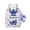 White, variant on New Cute Blue Alien print backpack, lightweight and durable, versatile for students' campus and commuting, with accessories