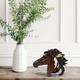 thumbnail image 6 of Horse Head Statue with Feathers – Rustic Western Bust Decor for Shelf or Desk – Cowboy & -Inspired Resin Figurine – Boho Equestrian Accent for Home or Office, 6 of 7