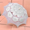 thumbnail image 4 of Shooting Props Decorative Umbrella for Photography and Stage Events with Lace Design Wooden Handle 82cm Diameter Floral Pattern Metal Ribs Not for Sunshade or Rain, 4 of 8
